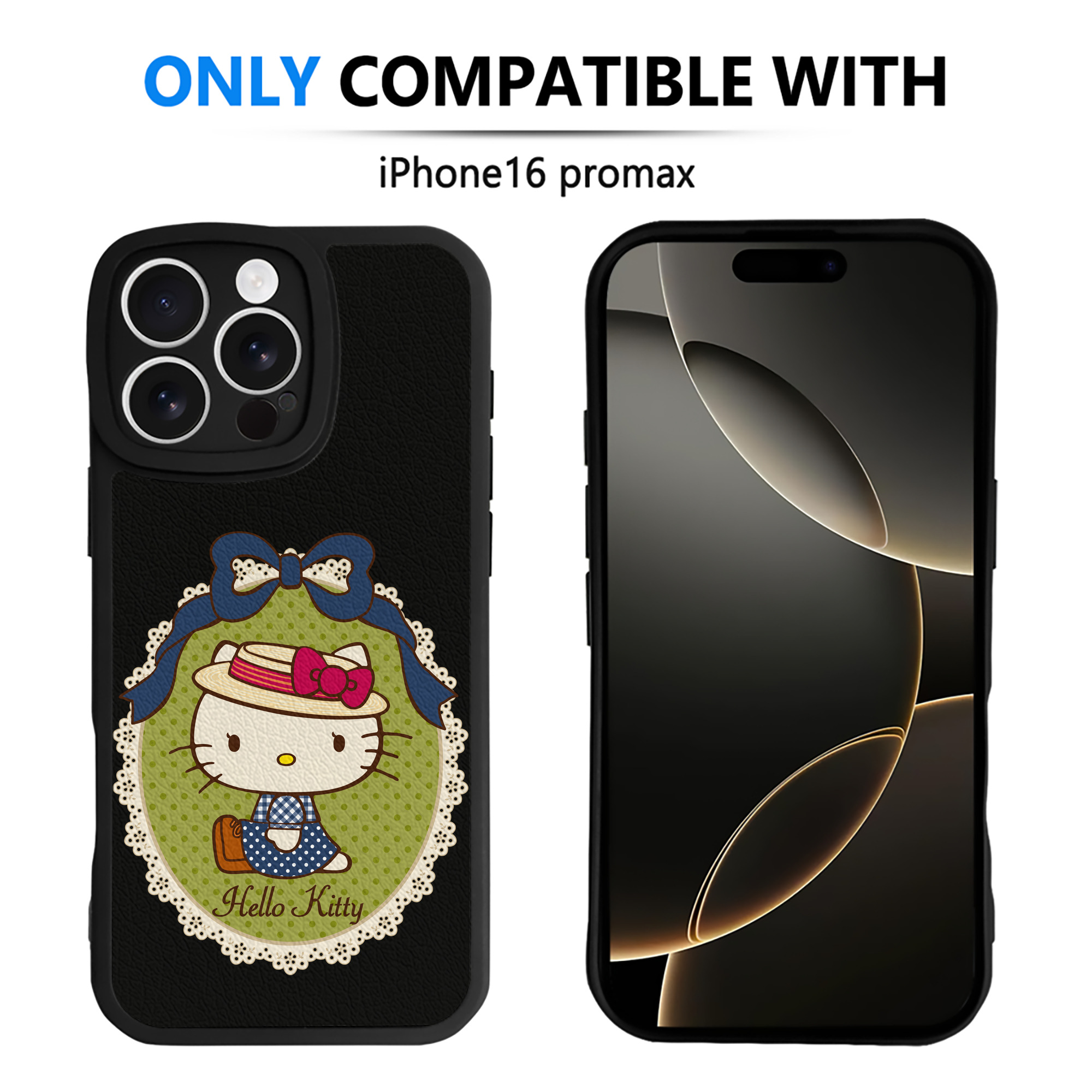 （画像用） Hello Kitty ハローキティ 【iPhone 16シリーズ対応】シリコンスマホケース（レザー調） 材質：シリコン